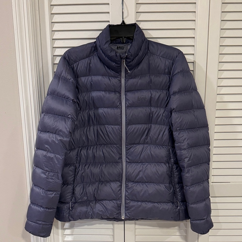 REI Women's Puffer Jacket - Large
Color: Purple-gray